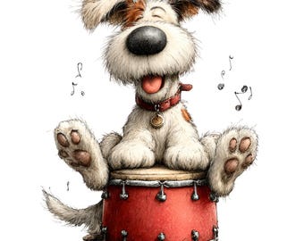 Funny Dog Clipart – Watercolor Puppies Illustrations (Digital Download)