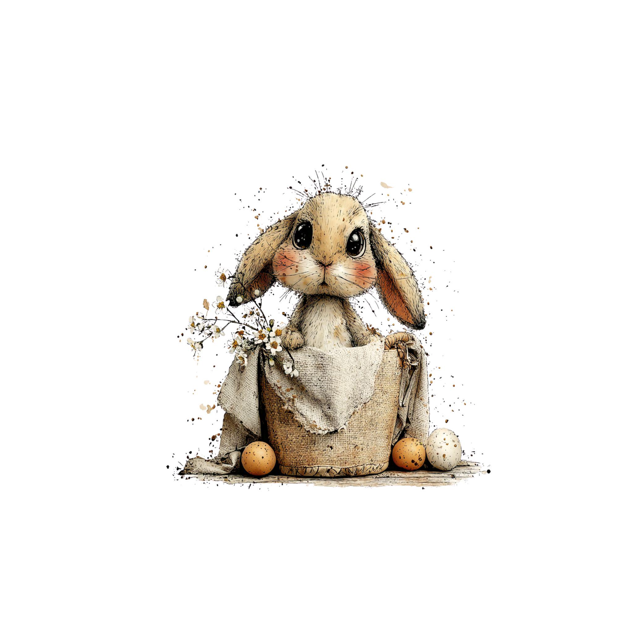 32 PNG Easter Bunny Clipart – Cute Bunny Graphics, Commercial Use - Etsy