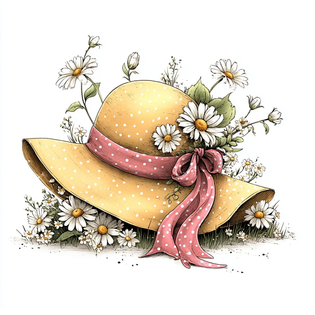 36 JPG Victorian Spring Hats Clipart – 1800s Floral Bonnet ...