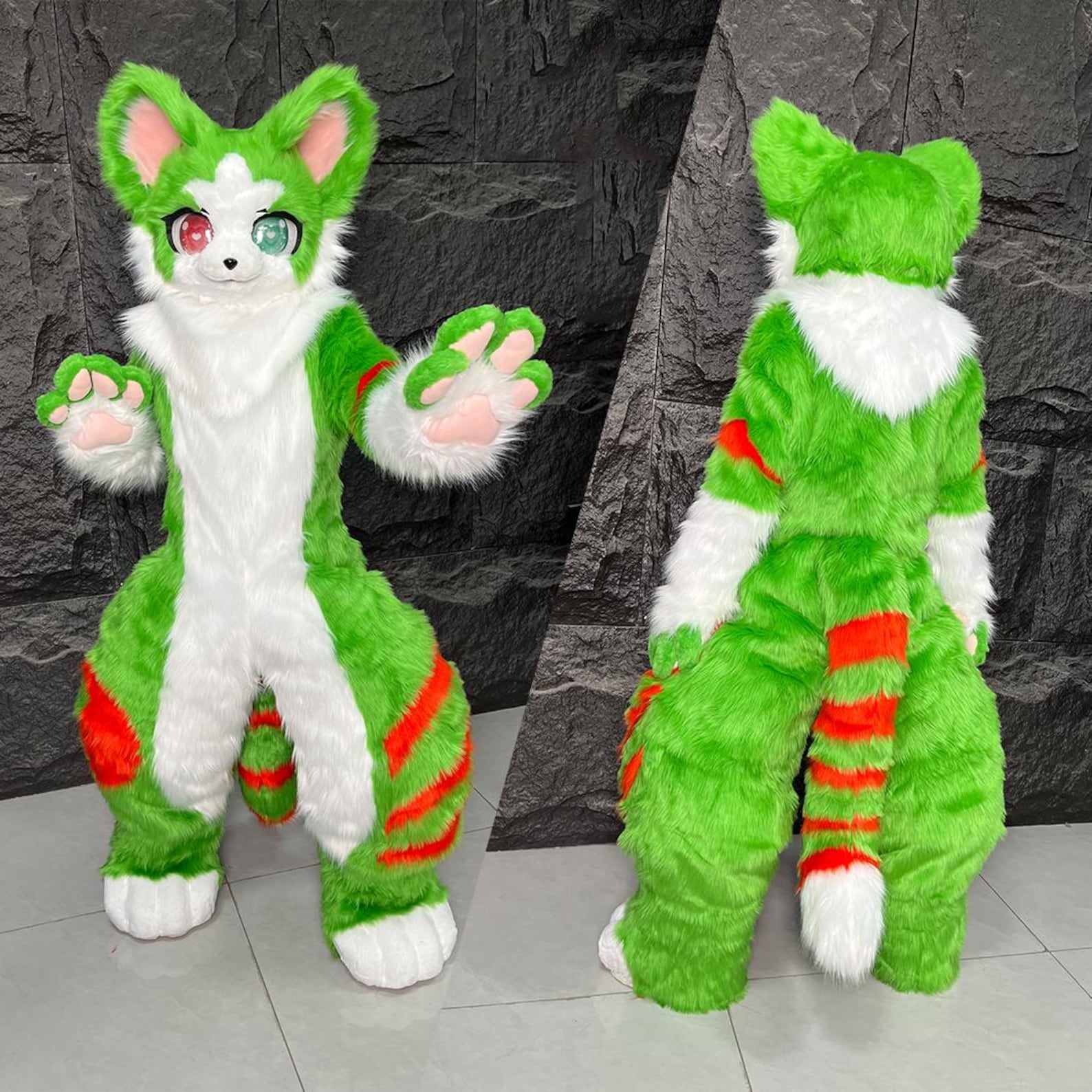 Normal Fursuit Custom Fursuit: Furry Head, Hand Paws, Outdoor Feetpaw, Fur Tail, Body ...