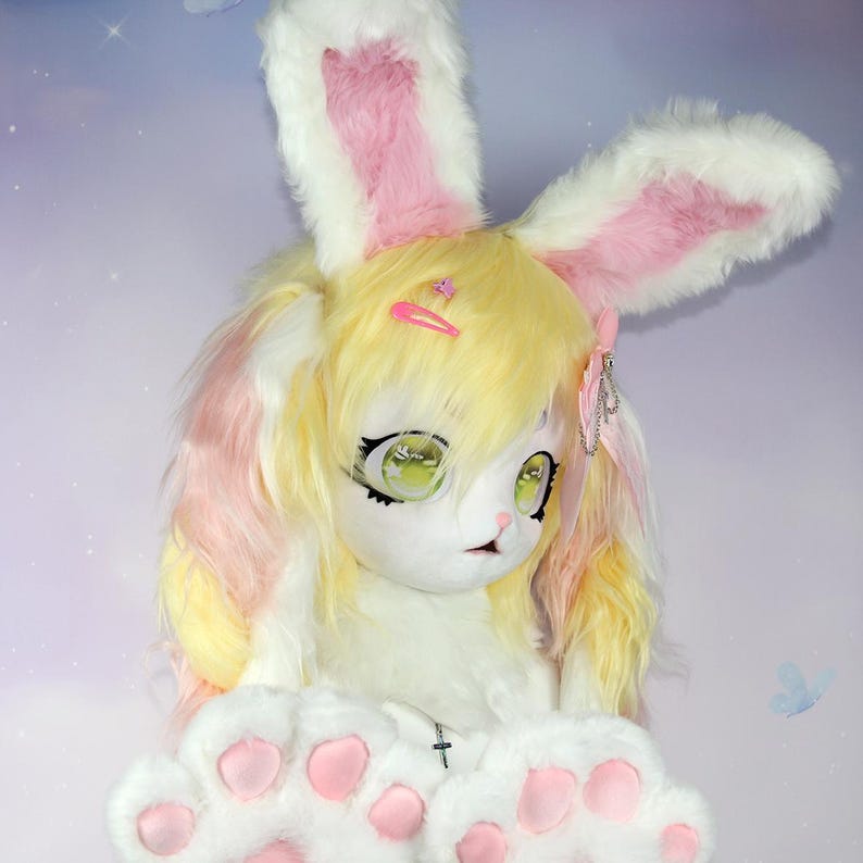 Movable Ear Rabbit Fursuit – Cosplay Bunny Mask & Gloves - Etsy