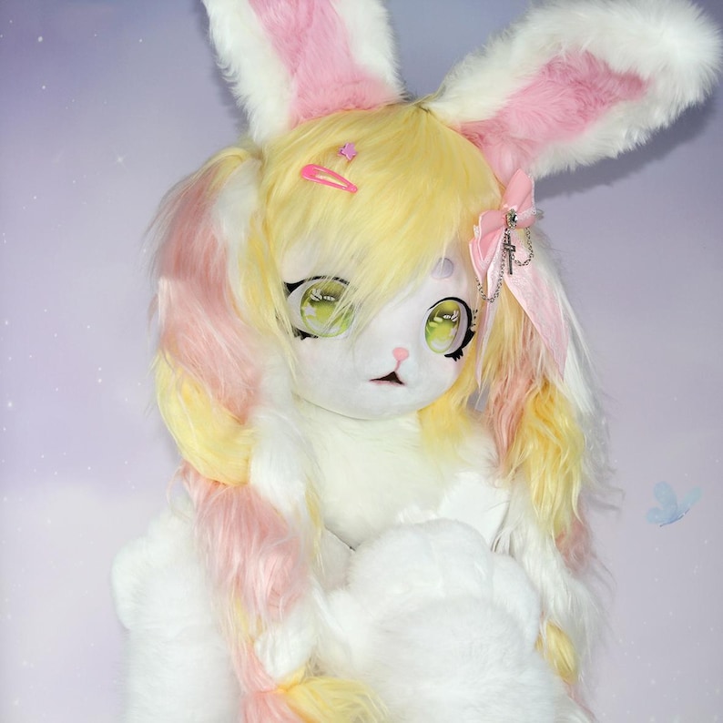 Movable Ear Rabbit Fursuit – Cosplay Bunny Mask & Gloves - Etsy