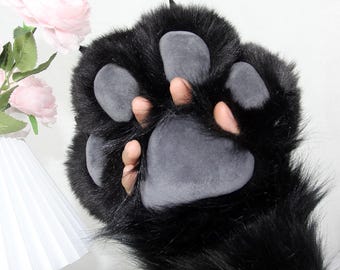 Furry Cat Handpaws: Fingers can be exposed Fursuit handpaws, Customization supported Cosplay paws gloves, fursuit paws, cat paws, wolf paws