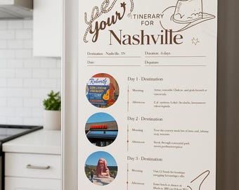 Itinerario de viaje definitivo por Nashville / Guía de 6 días / Perfecto para quienes visitan la ciudad por primera vez y para los amantes de la música country