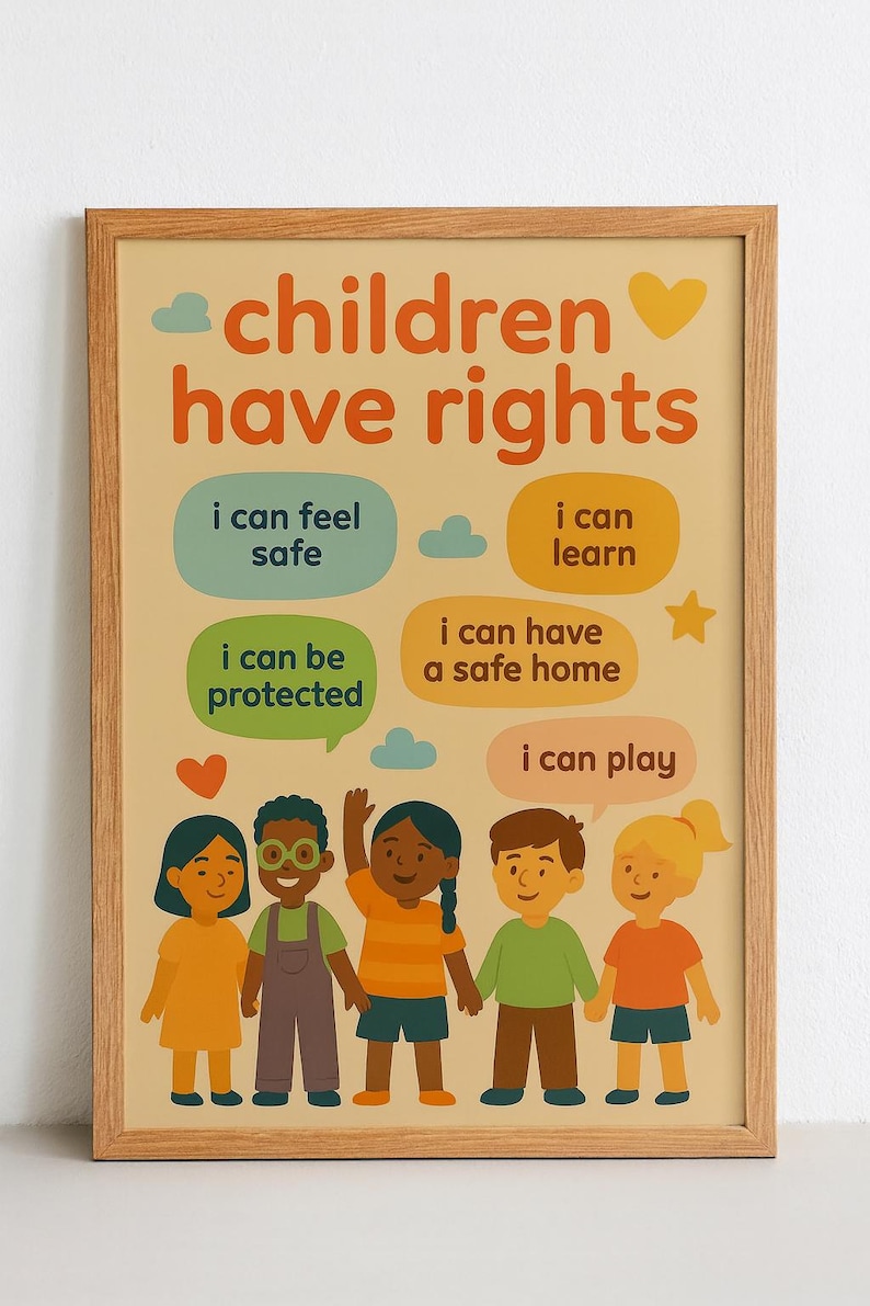 Children's Rights Poster - Digital Print for Kids, Social Workers ...