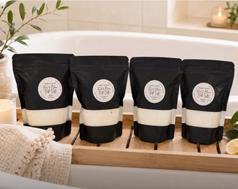 Natural Bath Salts with Epsom & Sea Salt - Aromatherapy Muscle Relaxing Spa Bath