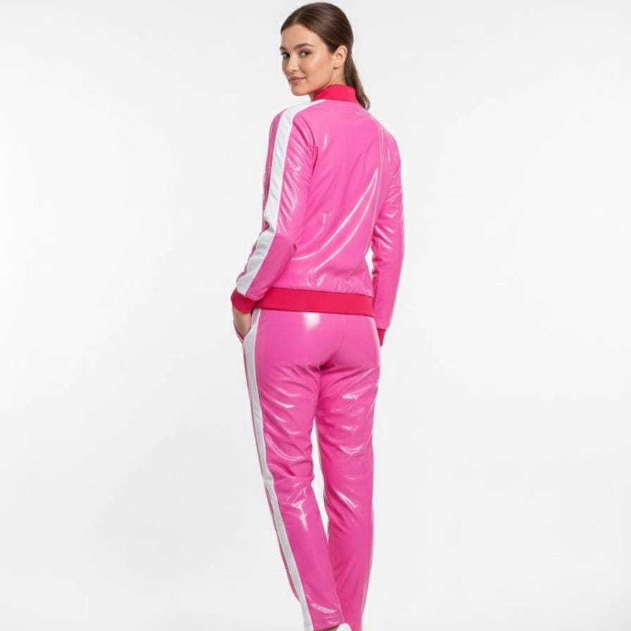 Shiny Vinyl Family Tracksuit Set, Retro Rave Festival Outfit - Etsy