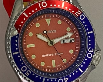 Refurbished Allwyn Watch : Red Dial, Automatic Japan Made "Fully Functionally"