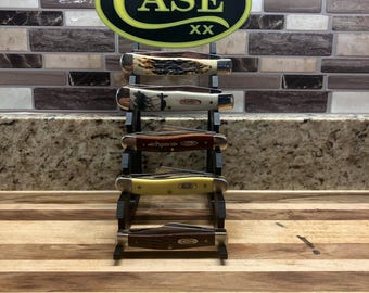 Case XX Knife Display Stand 3D Printed 5 Knife Holder Rack for Folding Pocket Knives
