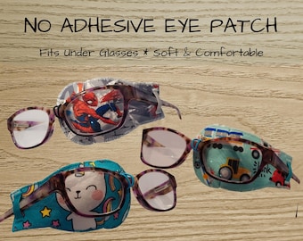 Cache-œil souple non adhésif pour lunettes – Amblyopie, œil paresseux, soins post-opératoires