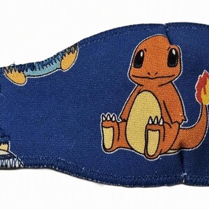 Blue Pokemon Charmander Children's eye patches ~ Amblyopia ~ lazy eye ~ Strabismus ~ post surgery care ~washable