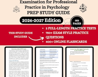 Revisão para o Exame EPPP 2026 | Flashcards EPPP | Guia de Estudos EPPP | Exame EPPP | Guia de Estudos para o Exame EPPP | EPPP | Pacote de Materiais de Estudo EPPP