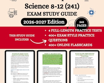 Exame Texes de Ciência da Computação 8-12 (241) 2026 | Guia de Estudos para o Exame Texes de Ciência da Computação 8-12 (241) | Mais de 400 Questões | Mais de 400 Flashcards