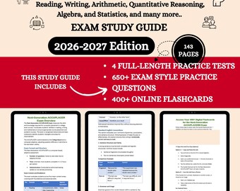 Revisão do Exame Accuplacer 2026 | Guia de Estudos Accuplacer | Livro de Preparação para o Exame Accuplacer | Livro de Exercícios Accuplacer