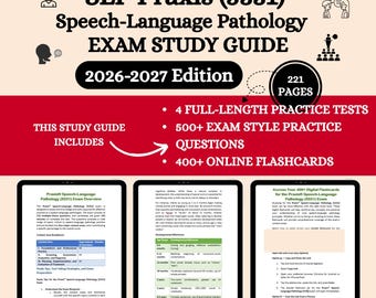 Praxis 5331 Review 2026 | Speech Pathology Resource Praxis Manual | Praxis 5331 | Praxis Slp Study Guide | Praxis 5331 Study Guide | Slp