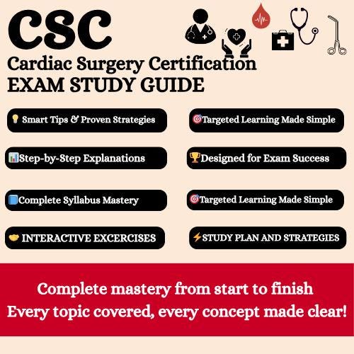 Csc Review 2026 | Cardiac Surgery Prep | Cardiac Surgery Certification ...