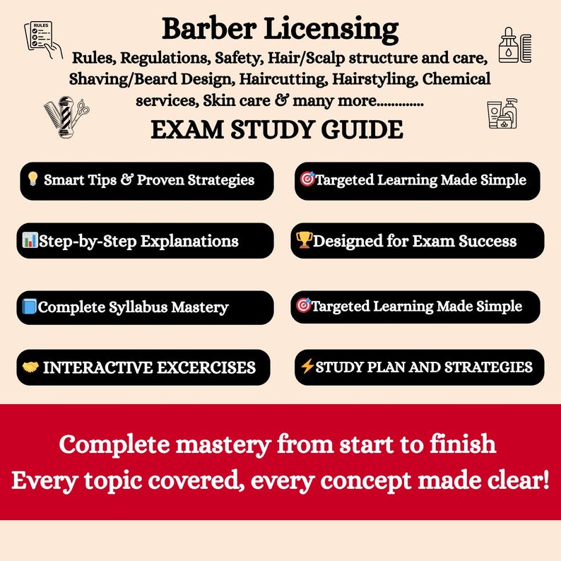 Barber Review 2026 | Barber Licensing Exam Study | Barber Exam Review ...
