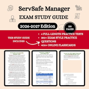 ServSafe Manager Review 2026 | ServSafe Studiegids | ServSafe | ServSafe Manager | ServSafe Manager Examen | ServSafe Manager Boek