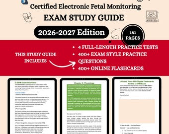 C-EFM Review 2026 | C-efm Study Guide | C-efm Exam | C-efm Study | C-efm | Electronic Fetal Monitoring | Fetal Monitoring Notes | EFm Exam