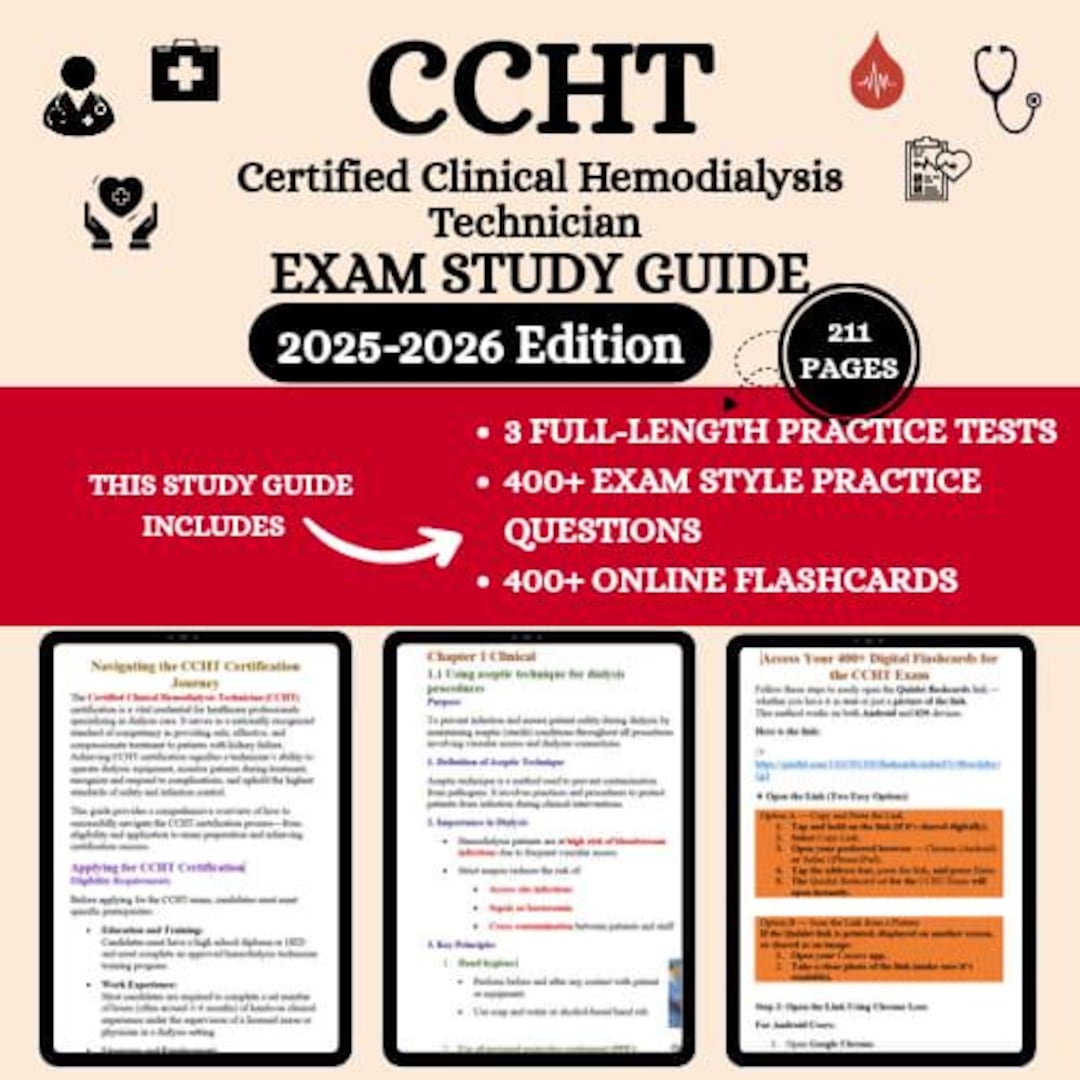 CCHT Exam 2026 | CCHT Study Guide | Dialysis Technician Study Guide ...