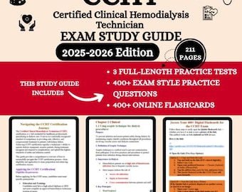 Preparação para o Exame CCHT 2026 | Guia de Estudos CCHT | Guia de Estudos para Técnico de Diálise | Estudo para Técnico de Diálise | Exame CCHT | Hemodiálise