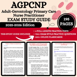 Przewodnik do nauki Agpcnp 2026 | Fiszki Agpcnp | Aanp dla Agpcnp | Egzamin Agpcnp | Przewodnik do nauki Agpcnp Aanp | Egzamin próbny Agpcnp