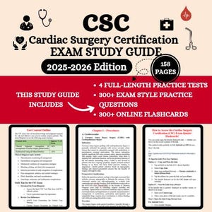 Csc Exam Review 2026 | Cardiac Surgery Certificate | Cardiac Surgery Certification Study Guide | Csc Review | Csc Study Guide