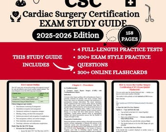 CSC Review 2026 | Cardiac Surgery Certification Study | Csc Exam | Cardiac Surgery Certification | Cardiac Surgery Certification Review