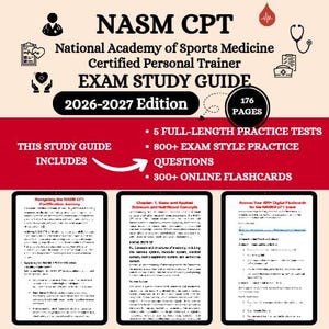 Nasm Cpt Review 2026 | Nasm Cpt | Nasm Cpt Journal Study | Nasm Cpt Test Prep | Nasm Certification Flash cards | Cpt Exam | Nasm Cpt Exam