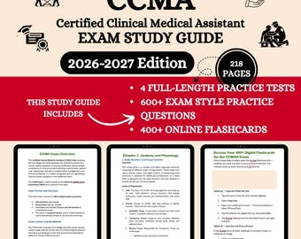Ccma Study Guide 2026 | Clinical Medical Assistant Review | Ccma Study Guide | Nha Medical Assistant Study Guide 2026 | Ccma Exam | Nha Ccma