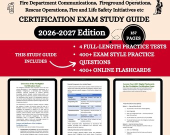 Firefighting 2026 Exam | Firefighter Certification | Firefighter Study Guide | Fire Fighter Exam | Firefighter Exam Prep | Firefighter Study