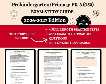 FTCE PreK-3 (053) Review 2026 | Ftce Prek-3 Study | Ftce Prek-3 | Ftce Exam | Ftce Pk3 Exam | Ftce Prek 3 Math | Ftce Prek 3 | Pk3 Design