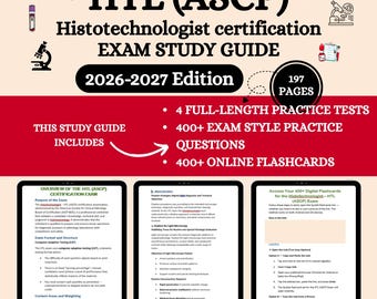 Htl Exam Review 2026 | Htl Exam | Histotechnologist Exam | Htl Study Guide | Htl Ascp Exam | Histotechnology Htl Pdf | Htl (ascp) Exam