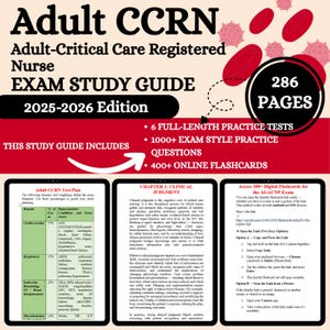 Adult CCRN Exam Study Guide 2025–2026 | Critical Care Registered Nurse | CCRN Exam Prep | 900 Practice Questions | 400 Flashcards