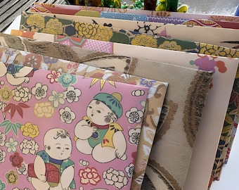 10 sobres ligeros hechos a mano con estampado de kimono japonés / Sobres decorativos i6/C6/C5 / Sobres para diario creativo, scrapbooking o regalos