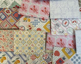5 buste mediterranee fatte a mano / Buste decorative formato A6 / Per junk journal, scrapbooking, buste regalo, cancelleria estetica