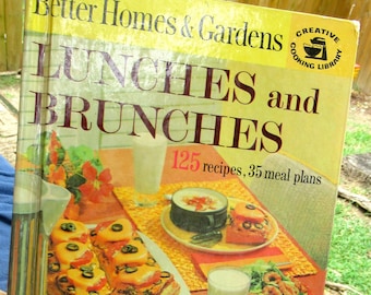 Vintage cookbook Lunches and Brunches Better Homes & Gardens 1963 recipes meal plans classic cooking hardcover