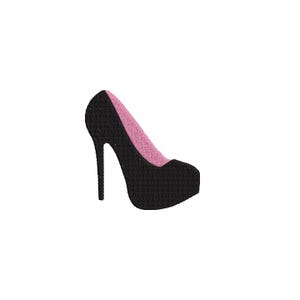 High Heel Shoe Machine Embroidery Design, Stiletto Fashion Embroidery Pattern, Women Shoe Digital Embroidery File Stitch File Design