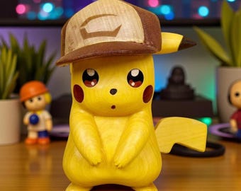 手作りの木製ゲンガーの置物、アズスタイルのポケモンの彫刻、彫刻され