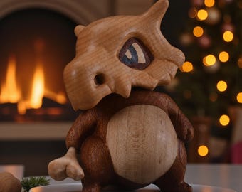 手作り木製ゲンガー置物、ポケモン木製デスク装飾、ゲーマーコレクター