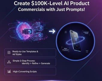 Viral VEO 3 Product Ad Prompt Pack  Create 100K-Level AI Video Commercials Instantly