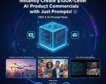 VEO 3 AI Product Ads Prompt Pack | High-Converting Commercials (Digital Download)