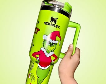 Grinch tumbler 40 oz new tumbler Christmas gift stanley