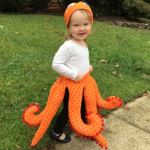 Octopus Costume PATTERN for Toddlers and Preschoolers 2 4 or squid costume image 1