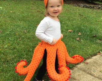 Octopus Costume PATTERN for Toddlers and Preschoolers 2 - 4 (or squid costume!)