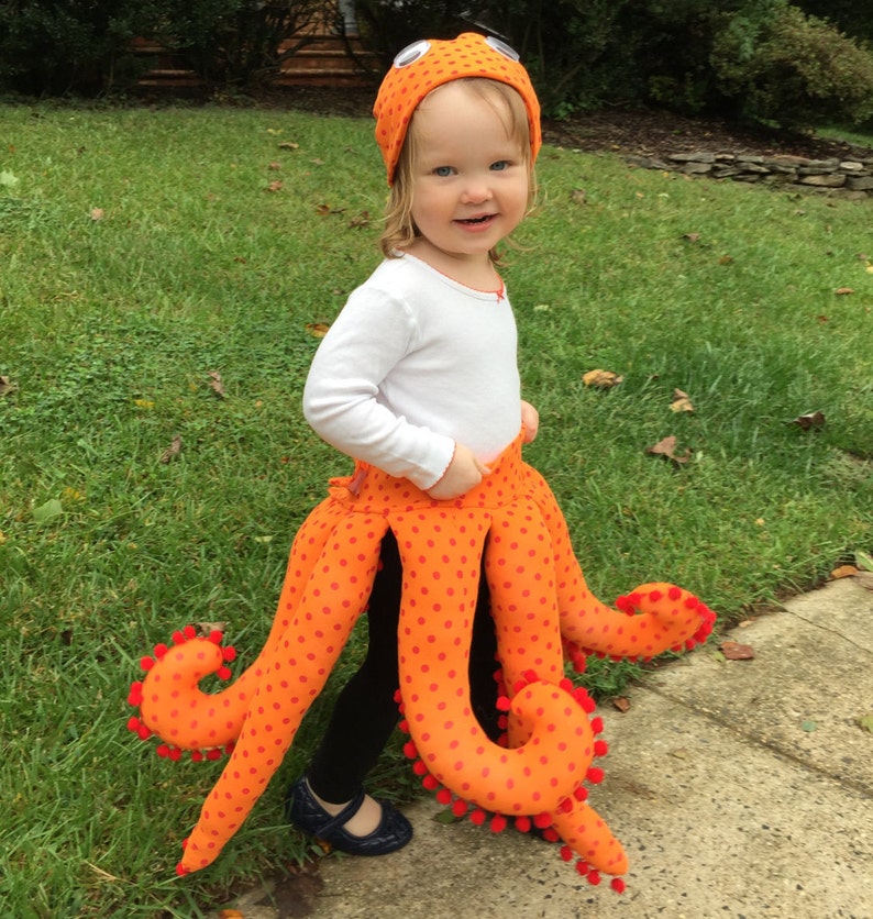 Octopus Costume PATTERN for Toddlers and Preschoolers 2 4 or squid costume image 1