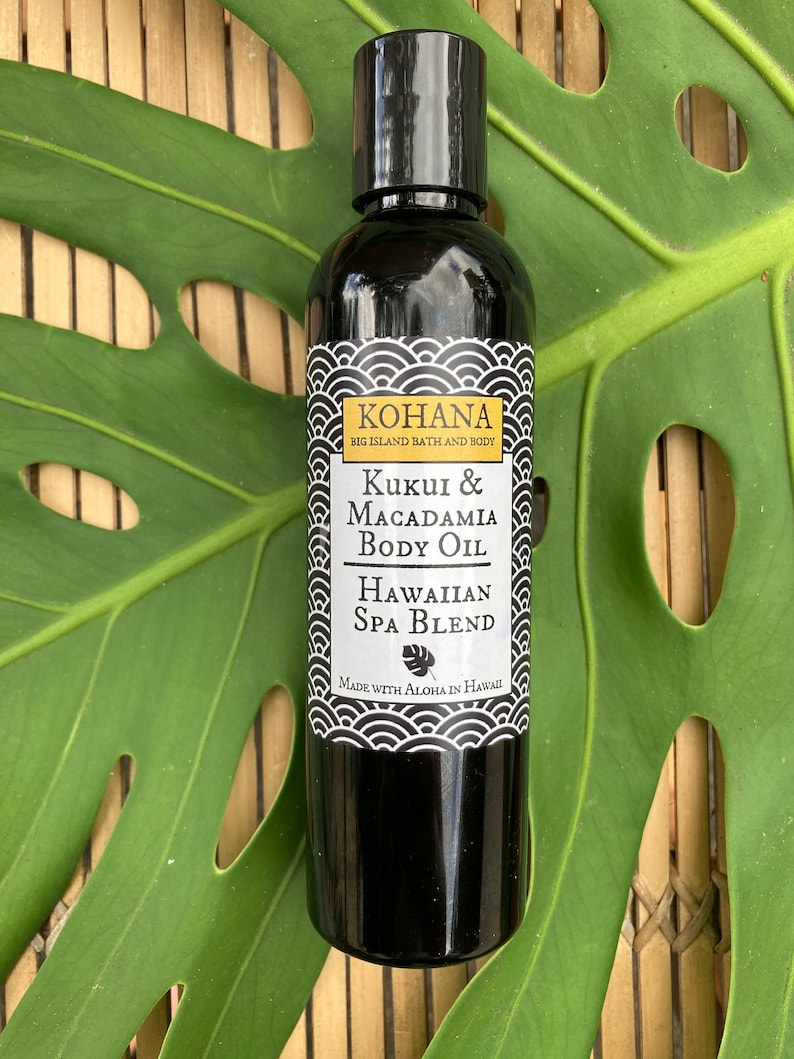 Hawaiian Spamacadamia Kukui Nut Body Oilmade IN HAWAII Etsy