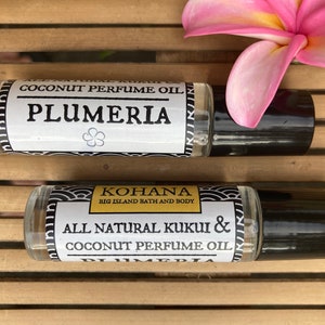 Plumeria-All Natural Kukui & Coconut Perfume Oil-MADE IN HAWAII