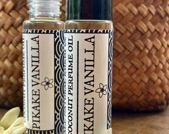 Pikake Vanilla-All Natural Kukui & Coconut Perfume Oil-MADE IN HAWAII