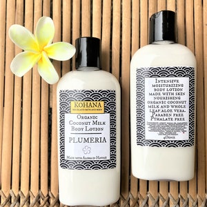 Plumeria Blossom-Organic Coconut Milk Body Lotion-MADE IN HAWAII-Free Shipping image 2